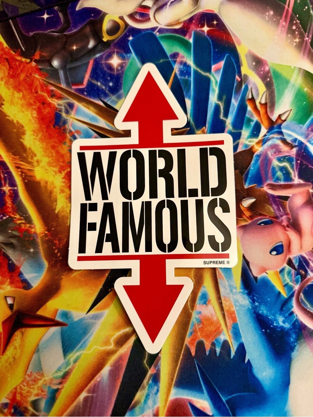 Supreme world famous sticker